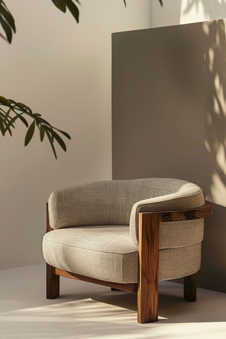 Mid-Century Modern Wood Accent Chair