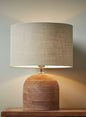 elegant Table Lamp with a ribbed wooden base