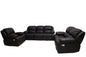 3-Piece Leatherette Power Reclining Sofa Set (Dark Brown)