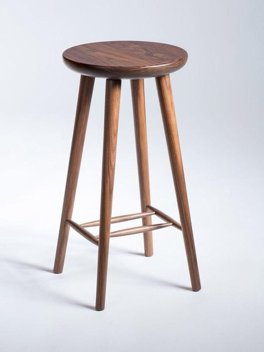 Scandinavian Walnut Bar Stool