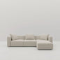 The Cloudline Modular  Sofa with Ottoman (Beige/Cream)