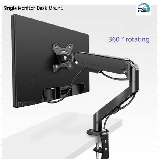 Single Monitor Desk Mount with a Gas Spring Arm