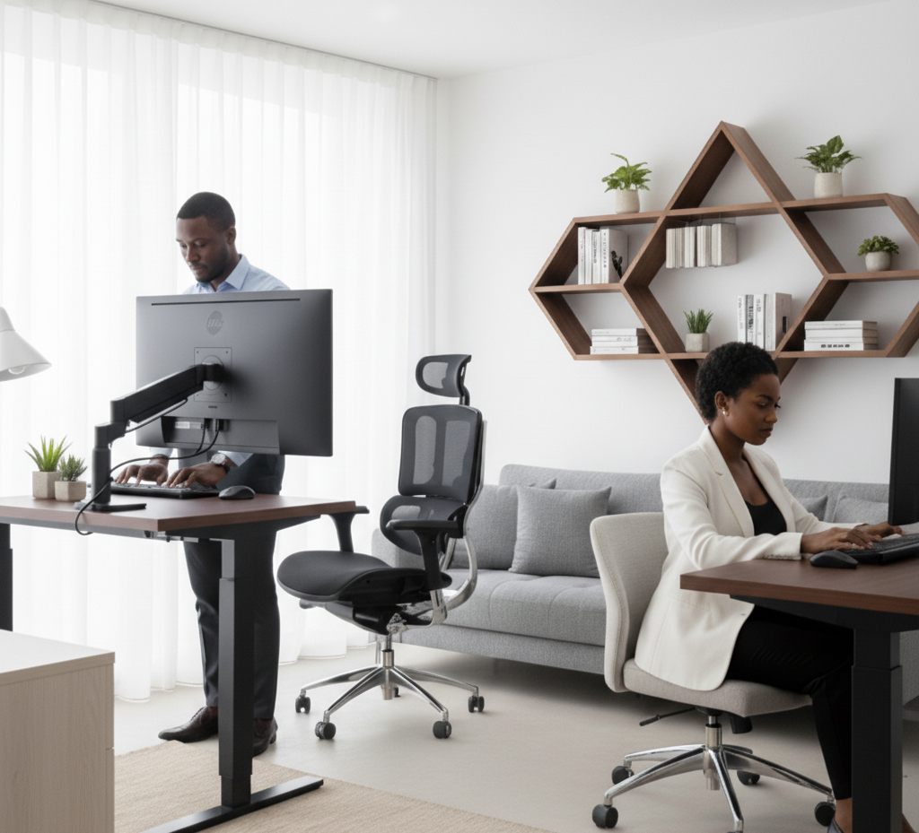 Dining room with modern furniture
